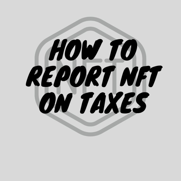 How to report NFT on taxes